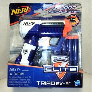 NERF N-Strike Elite - TRIAD EX-3 Blaster - 3 Darts Toy